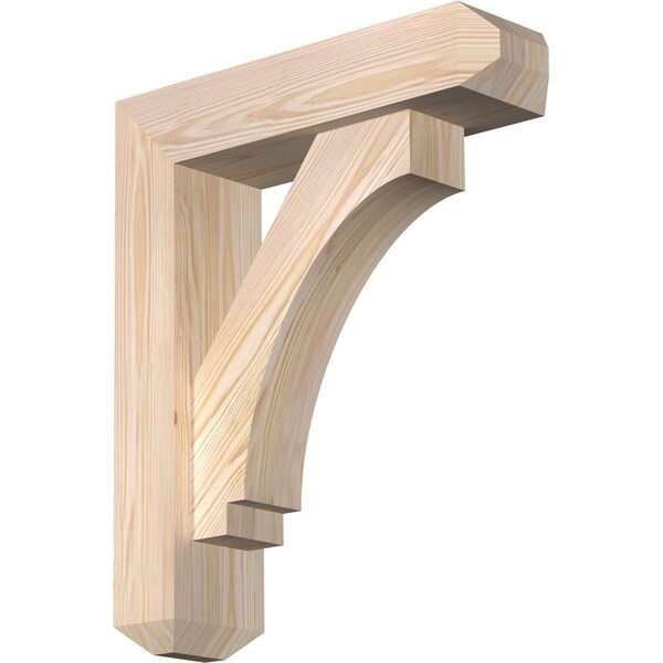 Ekena Millwork Imperial Craftsman Smooth Bracket w/ Offset Brace, Douglas Fir, 5 1/2"W x 20"D x 24"H BKT0604X20X24IMP04SDF - main